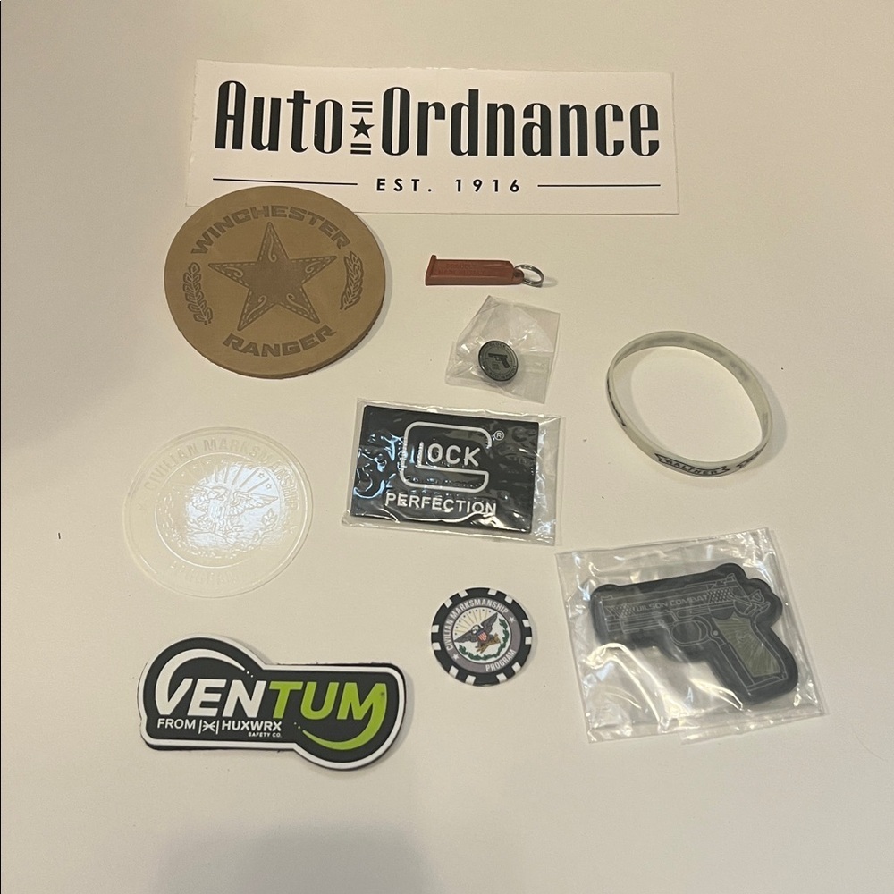 10 Assorted Cool Swag Advertising Sticker + Cool PVC Patches and More #0302